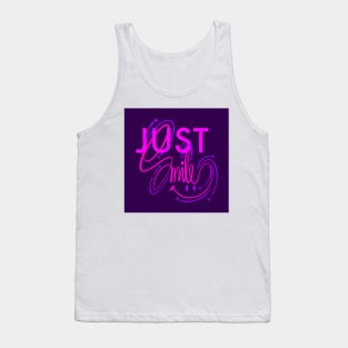 Just Smile Lettering Art Tank Top